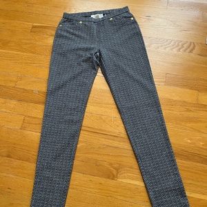 Michael Kors Print Twill Patterned Straight-Legged Legging/Pant (Lightly Worn)